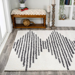 Hastings Elm Diamond Stripe Geometric Area Rug