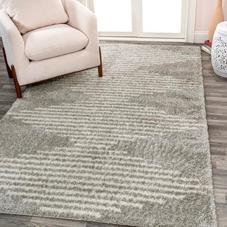 Hastings Elm Diamond Stripe Geometric Area Rug