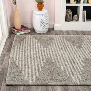 Hastings Elm Diamond Stripe Geometric Area Rug