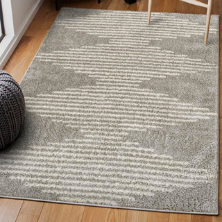 Hastings Elm Diamond Stripe Geometric Area Rug