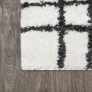 Upper Arenal Geometric Grid Shag Area Rug