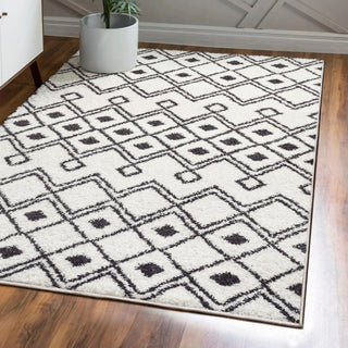 Conde Caimari Moroccan Diamond Shag Area Rug