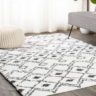 Conde Caimari Moroccan Diamond Shag Area Rug