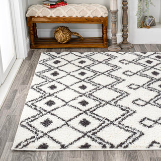 Conde Caimari Moroccan Diamond Shag Area Rug