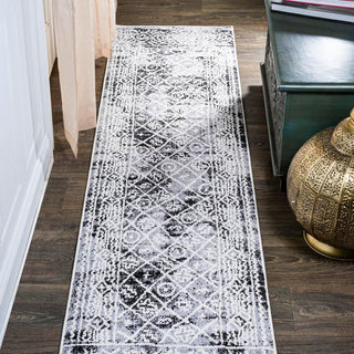 Katwe Iften Moroccan Geometric Distressed Area Rug