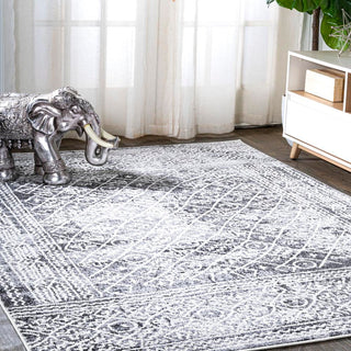 Katwe Iften Moroccan Geometric Distressed Area Rug