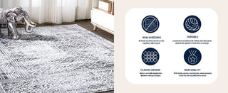 Katwe Iften Moroccan Geometric Distressed Area Rug