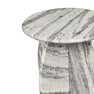 Decorative 15" Contemporary Natural Marble Handmade X-Shaped End Table