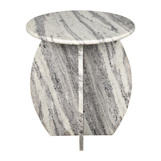 Decorative 15" Contemporary Natural Marble Handmade X-Shaped End Table