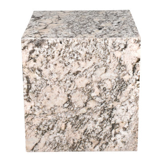 Walker 16" Modern Natural Marble Handmade Rectangular 2-Shelf End Table