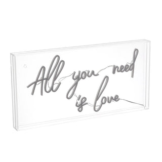 USB All You Need Is Love Contemporary Glam Acrylic Box USB Operated LED Neon Light