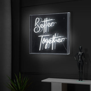 Cheers Together Contemporary Glam Acrylic Box USB Operated LED Neon Light