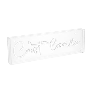 Art C'est La Vie Contemporary Glam Acrylic Box USB Operated LED Neon Light