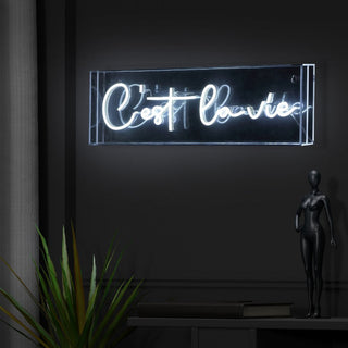 Art C'est La Vie Contemporary Glam Acrylic Box USB Operated LED Neon Light