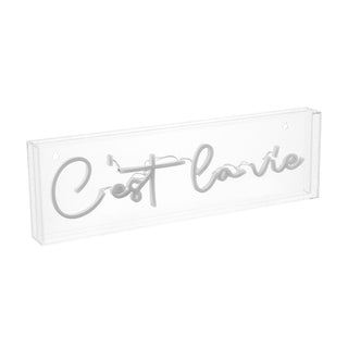 Art C'est La Vie Contemporary Glam Acrylic Box USB Operated LED Neon Light