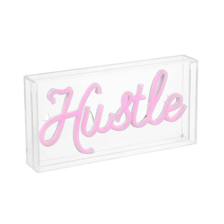 American  Hustle Contemporary Glam Acrylic Box USB Operated LED Neon Light