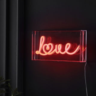 Decor  Love Contemporary Glam Acrylic Box USB Operated LED Neon Light