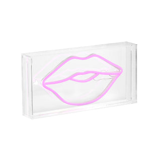 Sign  FOR Lips Contemporary Glam Acrylic Box USB Operated LED Neon Light