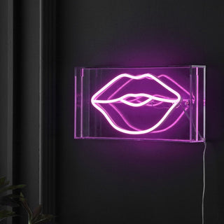 Sign  FOR Lips Contemporary Glam Acrylic Box USB Operated LED Neon Light