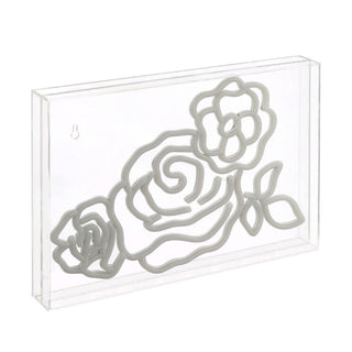 the Crowd Of Roses Contemporary Glam Acrylic Box USB Operated LED Neon Light