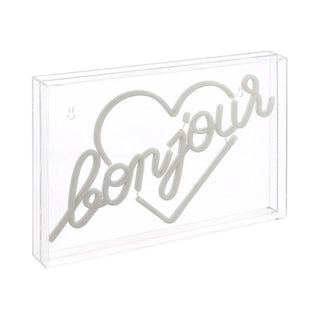 Buy Bonjour Heart Contemporary Glam Acrylic Box USB Operated LED Neon Light