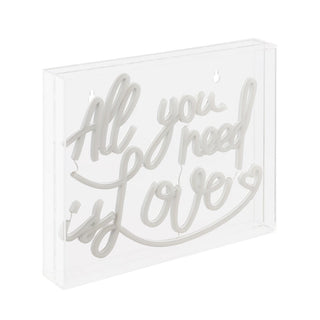 Diy All You Need Is Love Contemporary Glam Acrylic Box USB Operated LED Neon Light