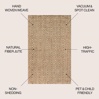 Falster Hira Hand Woven Diamond Area Rug