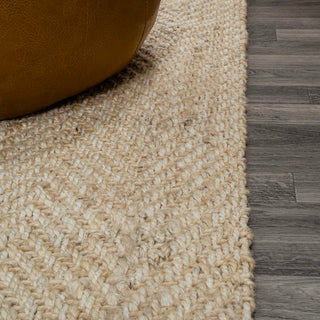 Lolland Hand Woven Herringbone Chunky Jute Area Rug