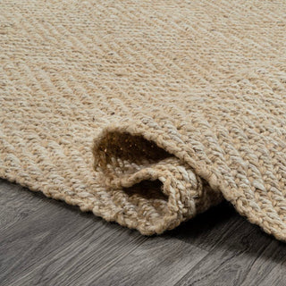 Lolland Hand Woven Herringbone Chunky Jute Area Rug