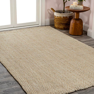 Lolland Hand Woven Herringbone Chunky Jute Area Rug