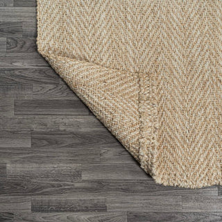 Lolland Hand Woven Herringbone Chunky Jute Area Rug