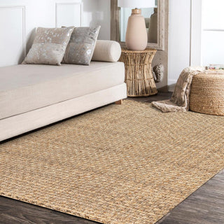 Malinn Hand Woven Boucle Chunky Jute Area Rug