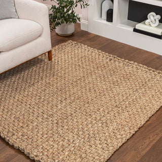 Malinn Hand Woven Boucle Chunky Jute Area Rug