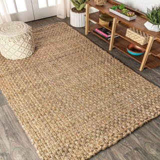 Malinn Hand Woven Boucle Chunky Jute Area Rug