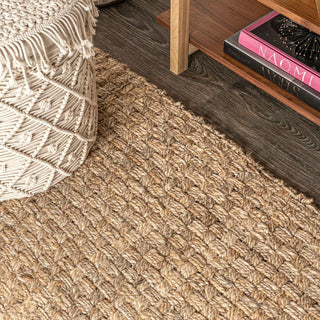 Malinn Hand Woven Boucle Chunky Jute Area Rug