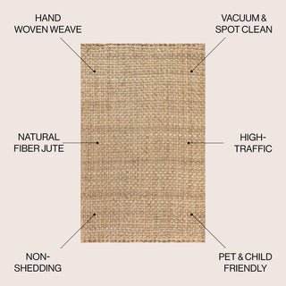 Malinn Hand Woven Boucle Chunky Jute Area Rug