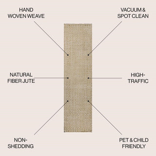 Malinn Hand Woven Boucle Chunky Jute Area Rug