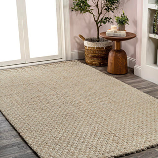 Malinn Hand Woven Boucle Chunky Jute Area Rug