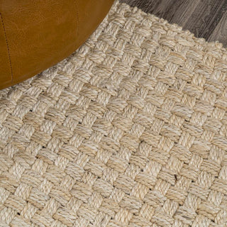 Malinn Hand Woven Boucle Chunky Jute Area Rug