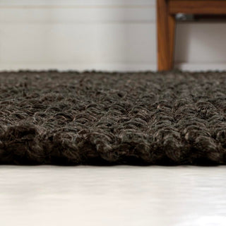 Liva Estera Hand Woven Boucle Area Rug  brown