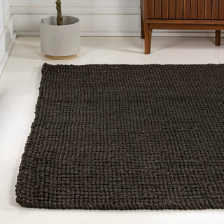 Liva Estera Hand Woven Boucle Area Rug  brown