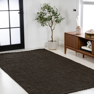 Liva Estera Hand Woven Boucle Area Rug  brown