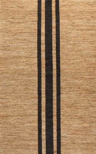 Zoya Rustic Beach House Wide Ticking Stripe Jute Area Rug