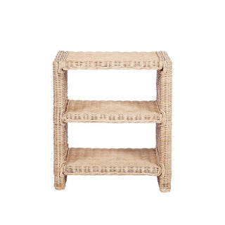 Martin Coastal Bohemian Rattan/Wood 3 Tier End Table