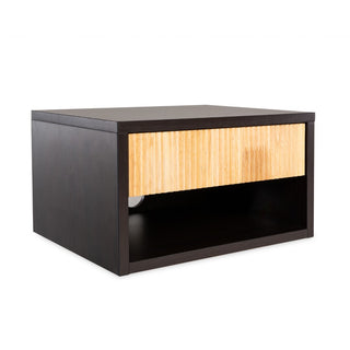 Cepee  15.71" Classic Contemporary Floating Wall Mounted Nightstand with Soft-Close Tambour Drawer and Cable Hole