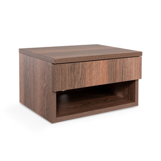 Jdav 15.71" Mid-Century Modern Floating Wall Mounted Nightstand with Soft-Close Drawer and Cable Hole