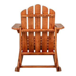 Hausa Outdoor Patio Classic Acacia Wood Adirondack Rocking Chair