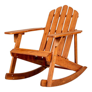 Hausa Outdoor Patio Classic Acacia Wood Adirondack Rocking Chair