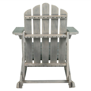 Hausa Outdoor Patio Classic Acacia Wood Adirondack Rocking Chair