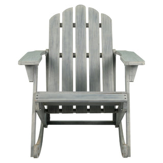 Hausa Outdoor Patio Classic Acacia Wood Adirondack Rocking Chair